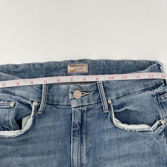 Mother Womens Jeans Sz 28 Looker Ankle Step Fray Skinny Distressed Stretch Denim - Picture 9 of 11
